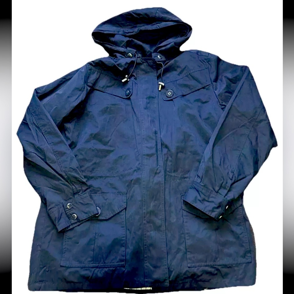New Dragonfly Jacket stkj-100 Navy Blue Hooded Draw Hodie Rainwear Zipper Button
